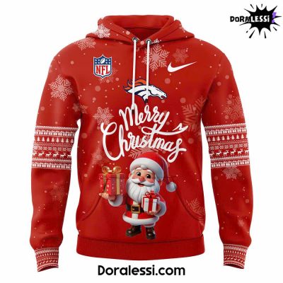 Denver Broncos 2024 Merry Christmas Premium Limited Red Hoodie