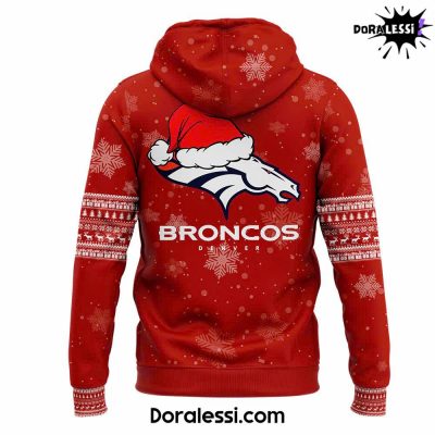 Denver Broncos 2024 Merry Christmas Premium Limited Red Hoodie