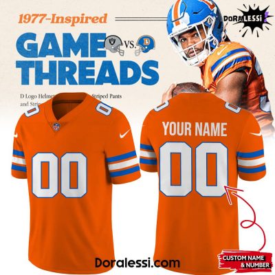 Denver Broncos Game Threads 1977 Custom Footbal Jersey