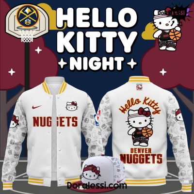 Denver Nuggets x Hello Kitty Night 2024 Premium Limited Baseball Jacket