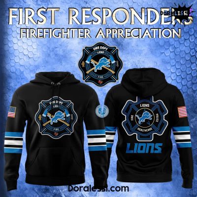 Detroit Lions x 2024 Firefighter Appreciation Night Premium Limited Pullover Hoodie