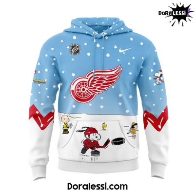 Detroit Red Wings Peanuts & Snoopy Night Blue Hoodie