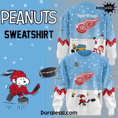 Detroit Red Wings Peanuts & Snoopy Night Blue Sweatshirt