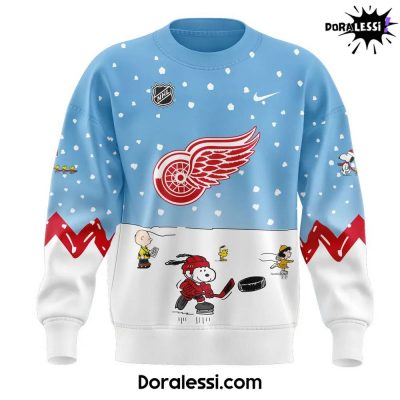 Detroit Red Wings Peanuts & Snoopy Night Blue Sweatshirt