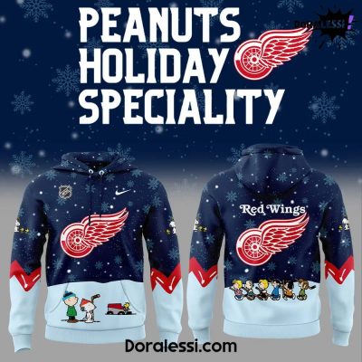 Detroit Red Wings Peanuts & Snoopy Night Navy Hoodie