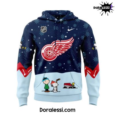 Detroit Red Wings Peanuts & Snoopy Night Navy Hoodie