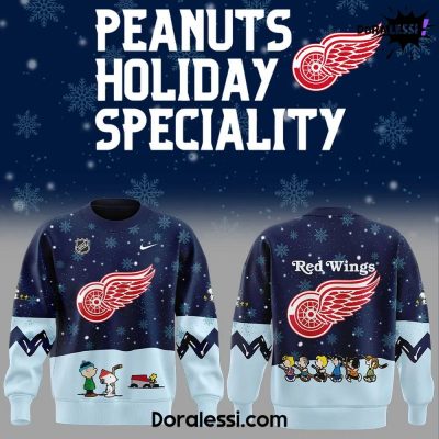 Detroit Red Wings Peanuts & Snoopy Night Navy Sweatshirt