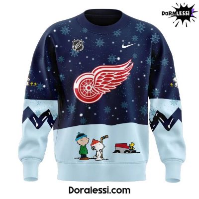 Detroit Red Wings Peanuts & Snoopy Night Navy Sweatshirt