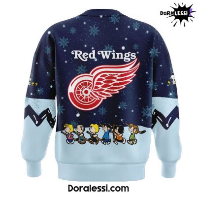 Detroit Red Wings Peanuts Snoopy Night Navy Sweatshirt