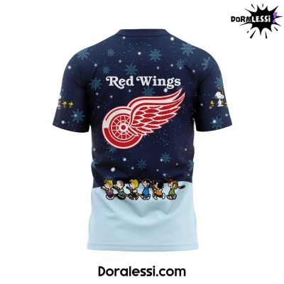 Detroit Red Wings Peanuts Snoopy Night Navy TShirt