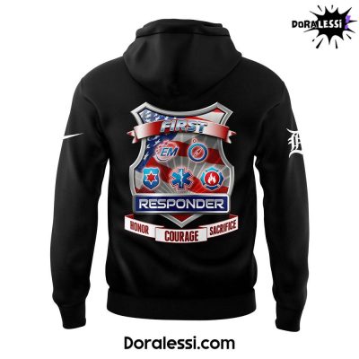 Detroit Tigers National First Responder Day Black Hoodie