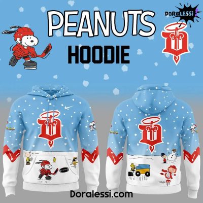 Dubuque Fighting Saints Peanuts X Snoopy Blue Hoodie