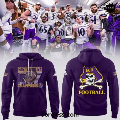 East Carolina Pirates Go Bowling Football MILITARY BOWL Champions Hoodie