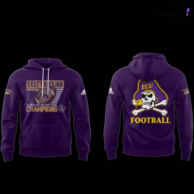 East Carolina Pirates Go Bowling Football MILITARY BOWL Champions Hoodie