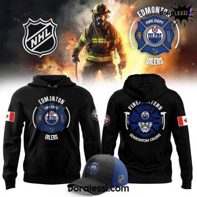 Edmonton Oilers 2025 Firefighter Appreciation Night Black Hoodie