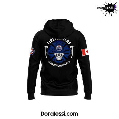 Edmonton Oilers 2025 Firefighter Appreciation Night Black Hoodie