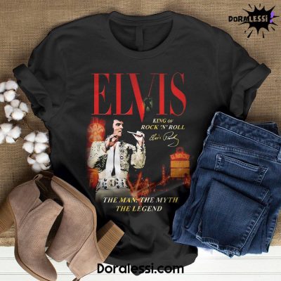 Elvis Presley The Man – The Myth – The Lengend Black Shirt