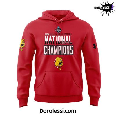 Ferris State Football 2024 NCAA DIVISION II NATIONAL CHAMPIONSHIP Red Hoodie