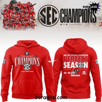 Georgia Bulldogs 2024 Perfect Season SEC Football Conference Champions Hoodie