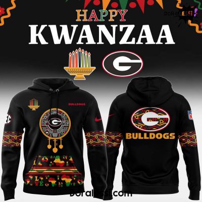 Georgia Bulldogs Happy Kwanzaa Premium Limited Black Hoodie