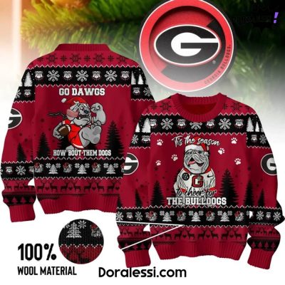 Georgia Bulldogs Tis The Season To Cheer For The Bulldogs Sweater