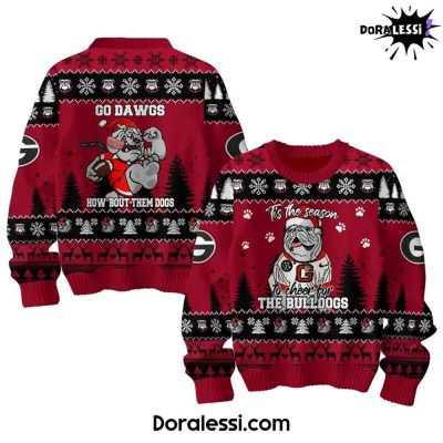 Georgia Bulldogs Tis The Season To Cheer For The Bulldogs Sweater