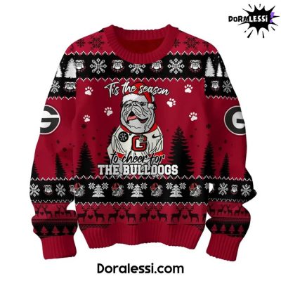 Georgia Bulldogs Tis The Season To Cheer For The Bulldogs Sweater