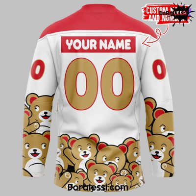 Grand Rapids Griffins Teddy Bear Toss Personalization White Hockey Jersey