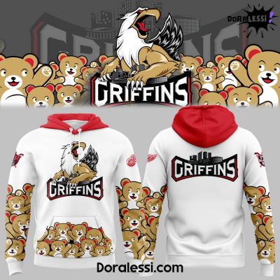 Grand Rapids Griffins Teddy Bear Toss White Hoodie