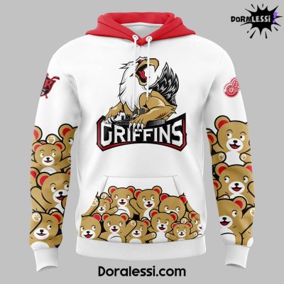 Grand Rapids Griffins Teddy Bear Toss White Hoodie