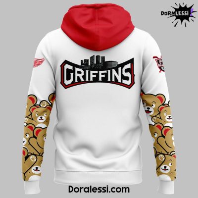 Grand Rapids Griffins Teddy Bear Toss White Hoodie