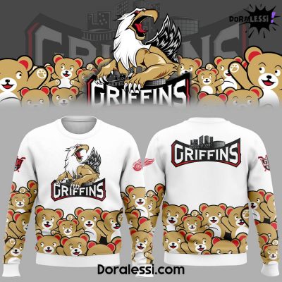 Grand Rapids Griffins Teddy Bear Toss White Sweatshirt