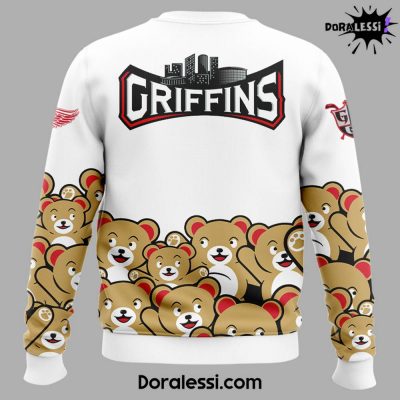 Grand Rapids Griffins Teddy Bear Toss White Sweatshirt