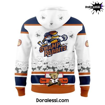 Greenville Swamp Rabbits Teddy Bear Toss White Hoodie