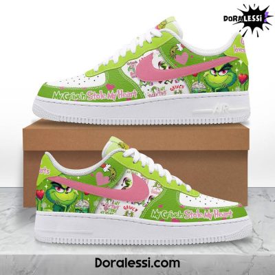 Grinch Stole My Heart Green Air Force 1 Shoes