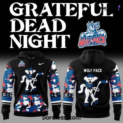 Hartford Wolf Pack Grateful Dead Night Black Hoodie