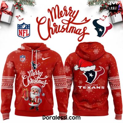 Houston Texans 2024 Merry Christmas Premium Limited Red Hoodie