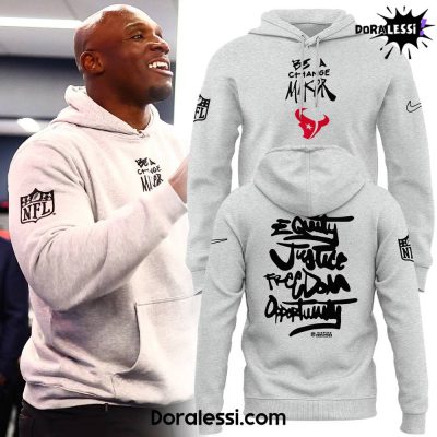 Houston Texans NFL Be A Change Maker Grey Hoodie