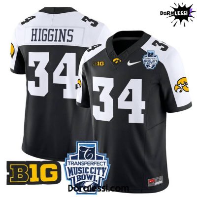 Iowa Hawkeyes 2024 Music City Bowl Vapor Limited Black Football Jersey