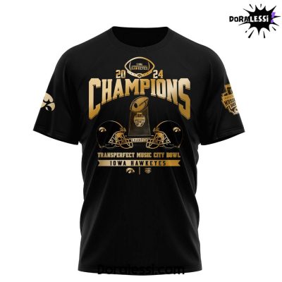 Iowa Hawkeyes NCAA Music City Bowl Champions Limited Edition Tee