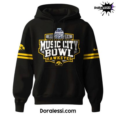 Iowa Hawkeyes Transperfect Music City Bowl Champions Black Hoodie