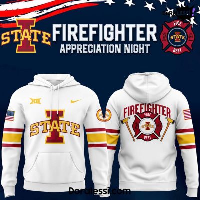 Iowa State Cyclones Football x 2024 Firefighter Appreciation Night White Hoodie