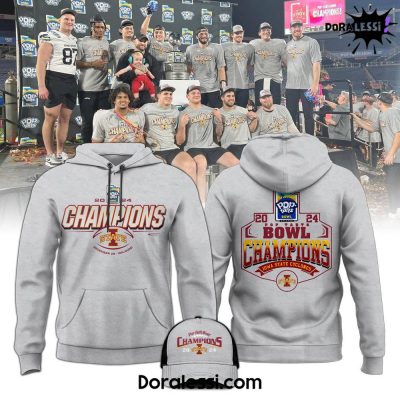 Iowa State Cyclones Pop Tarts Bowl 2024 Champion GrayHoodie