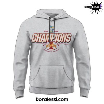 Iowa State Cyclones Pop Tarts Bowl 2024 Champion GrayHoodie