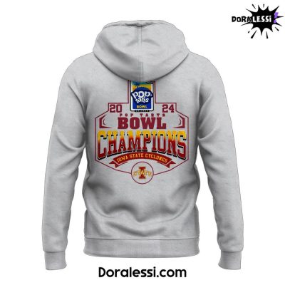 Iowa State Cyclones Pop Tarts Bowl 2024 Champion GrayHoodie