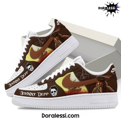 Johnny Depp X Pirates of the Caribbean Black Pearl Ship Air Force 1 Shoes