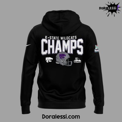 KState Wildcats 2024 Rate Bowl Champions Black Hoodie