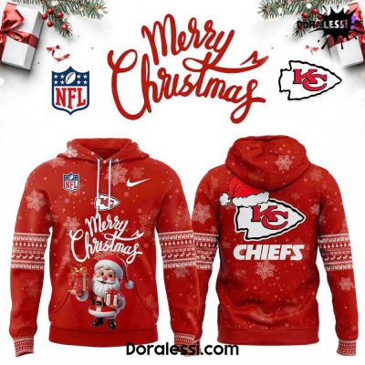 Kansas City Chiefs 2024 Merry Christmas Premium Limited Red Hoodie