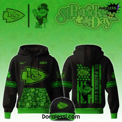 Kansas City Chiefs NFL x St.Patrick’Day Limited Edition Black Hoodie