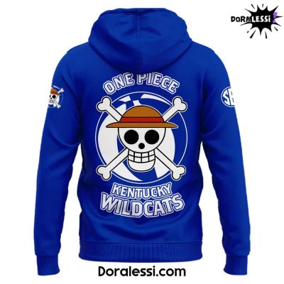 Kentucky Wildcats X One Piece Luffy Blue Hoodie